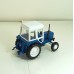 Трактор МТЗ-82 металл с пластмассовой кабиной, синий
