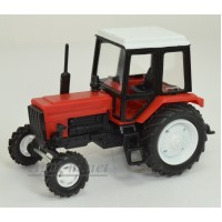 160111-МЛП Трактор МТЗ-82 Люкс пластик, двух цветный красно-черный/белый