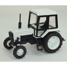 160114-МЛП Трактор МТЗ-82 Люкс пластик, двух цветный бело-черный/белый