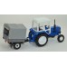 Масштабная модель Трактор МТЗ-82 металл, синий с прицепом сельхозник с тентом