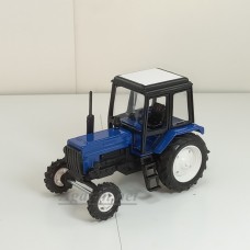 Трактор МТЗ-82 металл-пластик, светло-синий/черный
