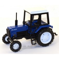 160362-МЛП Трактор МТЗ-82 металл "Люкс-2" синий с белой кабиной 