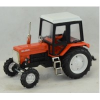 160366-МЛП Трактор МТЗ-82 металл "Люкс-2" оранжевый с белой кабиной