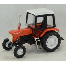 Трактор МТЗ-82 металл "Люкс-2" оранжевый с белой кабиной