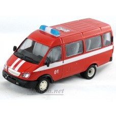 13761-САР Модель автобус пожарный косые фары