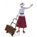 Фигура Девушка с чемоданом в малиновой юбке