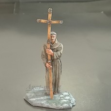 Монах Петр Пустынник с деревянным крестом. По дороге на "святую землю"