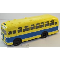 10017-АИСТ ЗИС-155 автобус, сине-желтый