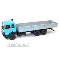 10045-АИСТ МАЗ-6303 грузовик бортовой, голубой/серый 