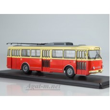 4044-ССМ Троллейбус Skoda-9TR (красно-бежевый)