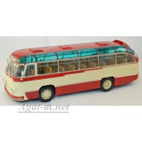004В-УЛТ ЛАЗ-695Б автобус городской, темно-красный/бежевый