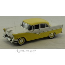 043-WB Ford Fairline sedan 4-door 1956 г. желтый / белый