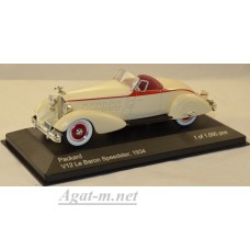 178-WB PACKARD V12 Le Baron Speedster 1934 Beige/Red