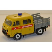 10015-1-УСР УАЗ-39094 Фермер без тента аварийная служба (таблетка), желтый