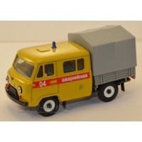 10016-1-УСР УАЗ-39094 Фермер с тентом аварийная служба, желтый