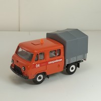 10016-4-УСР УАЗ-39094 Фермер с тентом аварийная служба, оранжевый