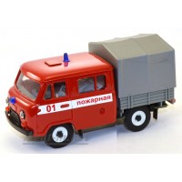 12007-УСР УАЗ-39094 Фермер пожарный с тентом (пластик крашенный)