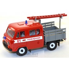 УАЗ-39094 Фермер пожарный без тента с лестницей (пластик крашенный)
