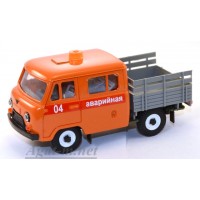 12009-УСР УАЗ-39094 Фермер без тента аварийная служба (пластик крашенный), оранжевый