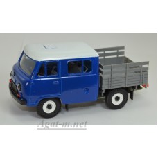 УАЗ-39094 Фермер без тента (пластик крашенный) двухцветный, белый/синий