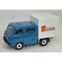 12025-2-УСР УАЗ-39094 Фермер с будкой "Хлеб" (пластик крашенный) голубой