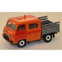 12032-УСР УАЗ-39094 Фермер без тента аварийная служба (пластик крашенный), оранжевый/красный