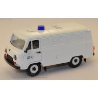 10045-УСР УАЗ-3741 фургон ДПС белый, таблетка