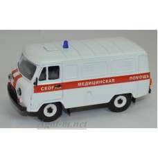 10048-2-УСР УАЗ-3741 фургон скорая медицинская помощь (декали), белый