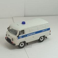УАЗ-3741 фургон (металл) "Дежурная часть" таблетка, белый