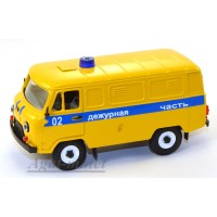 10050-УСР УАЗ-3741 фургон "Дежурная часть", желтый, таблетка