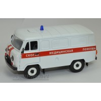 12030-2-УСР УАЗ-3741 фургон скорая медицинская помощь белый (пластик крашенный)