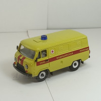 12030-6-УСР УАЗ-3741 фургон скорая медицинская помощь таблетка (пластик крашенный), желто-зеленый