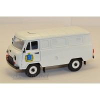 12039-УСР УАЗ-3741 фургон на двери герб г. Саратова (пластик крашенный), белый