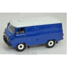 12053-1-УСР УАЗ-3741 фургон (пластик крашенный) двухцветный, синий/белый