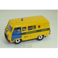 12076-3-УСР УАЗ-39099 комби дежурная часть ДПС (пластик крашенный) желтый, синие двери