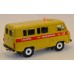 Масштабная модель УАЗ-3962 автобус аварийная служба, желтый