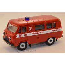 10005-2-УСР УАЗ-3962 автобус пожарный (надпись), таблетка 