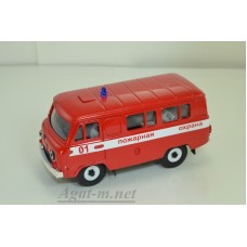 12017-1-УСР УАЗ-3962 автобус пожарный наклейки (пластик крашенный)
