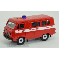12017-УСР УАЗ-3962 автобус пожарный наклейки, таблетка (пластик крашенный)