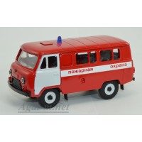 12023-1-УСР УАЗ-3962 автобус пожарный (пластик крашенный), двухцветный красный/белый