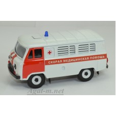 УАЗ-3962 автобус скорой медицинской помощи (пластик крашенный) белый/красный