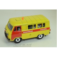 12056-1-УСР УАЗ-3962 автобус аварийная служба (пластик крашенный), желтый/красный